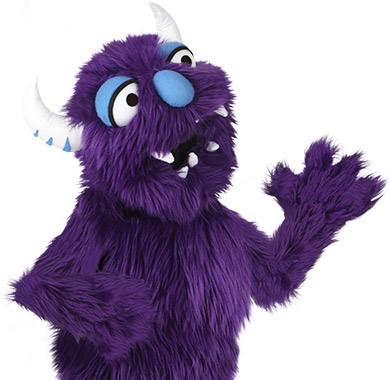 Monster waving hello