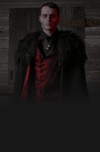 A dimmed image of one of our made by us costumes